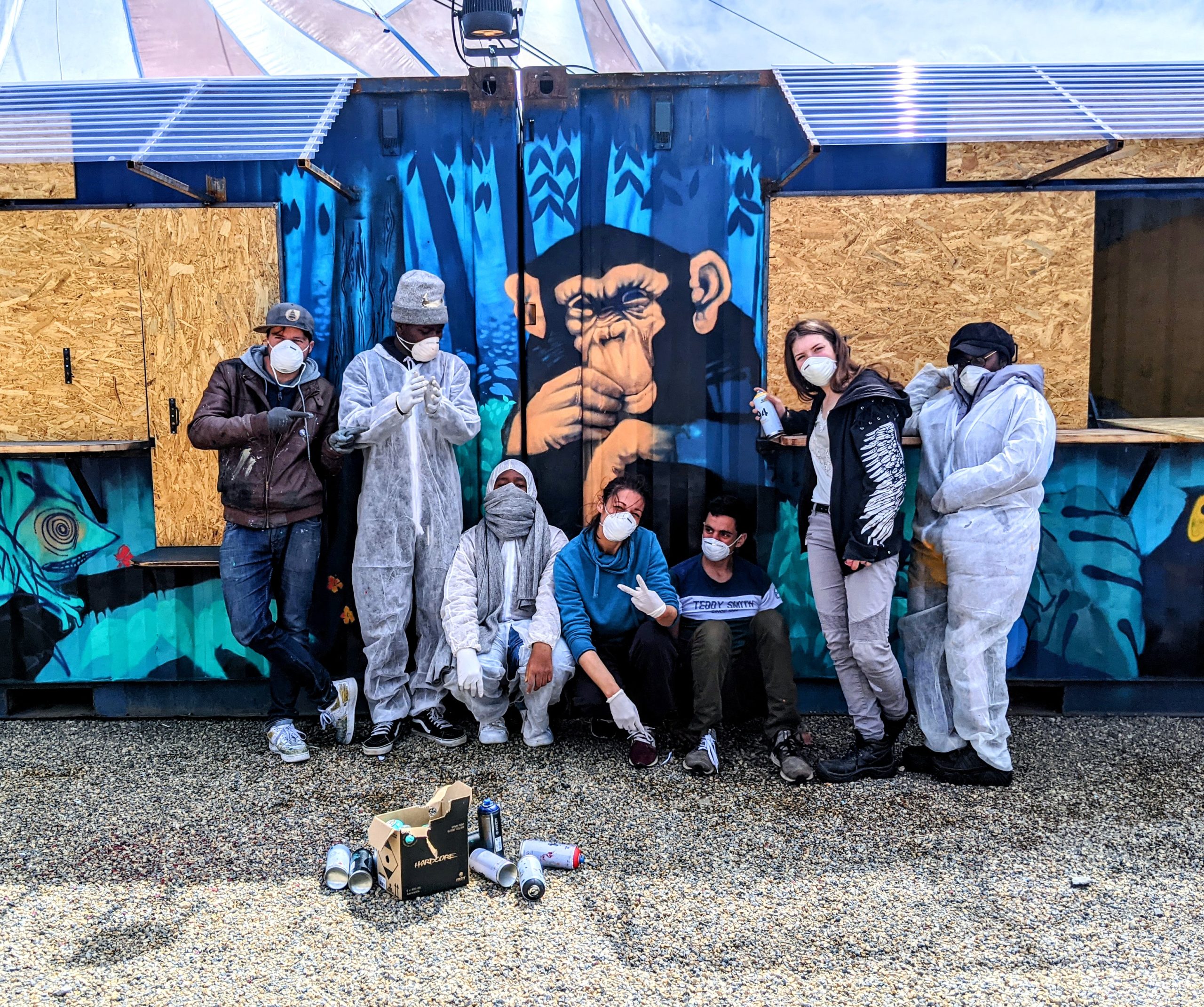 Projet graffiti avec l’artiste Korsé et des jeunes des pépinières d’initiatives jeunesses